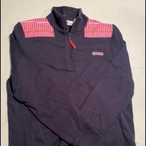 Vineyard vines women’s quarter zip ship shirt navy blue size small.
